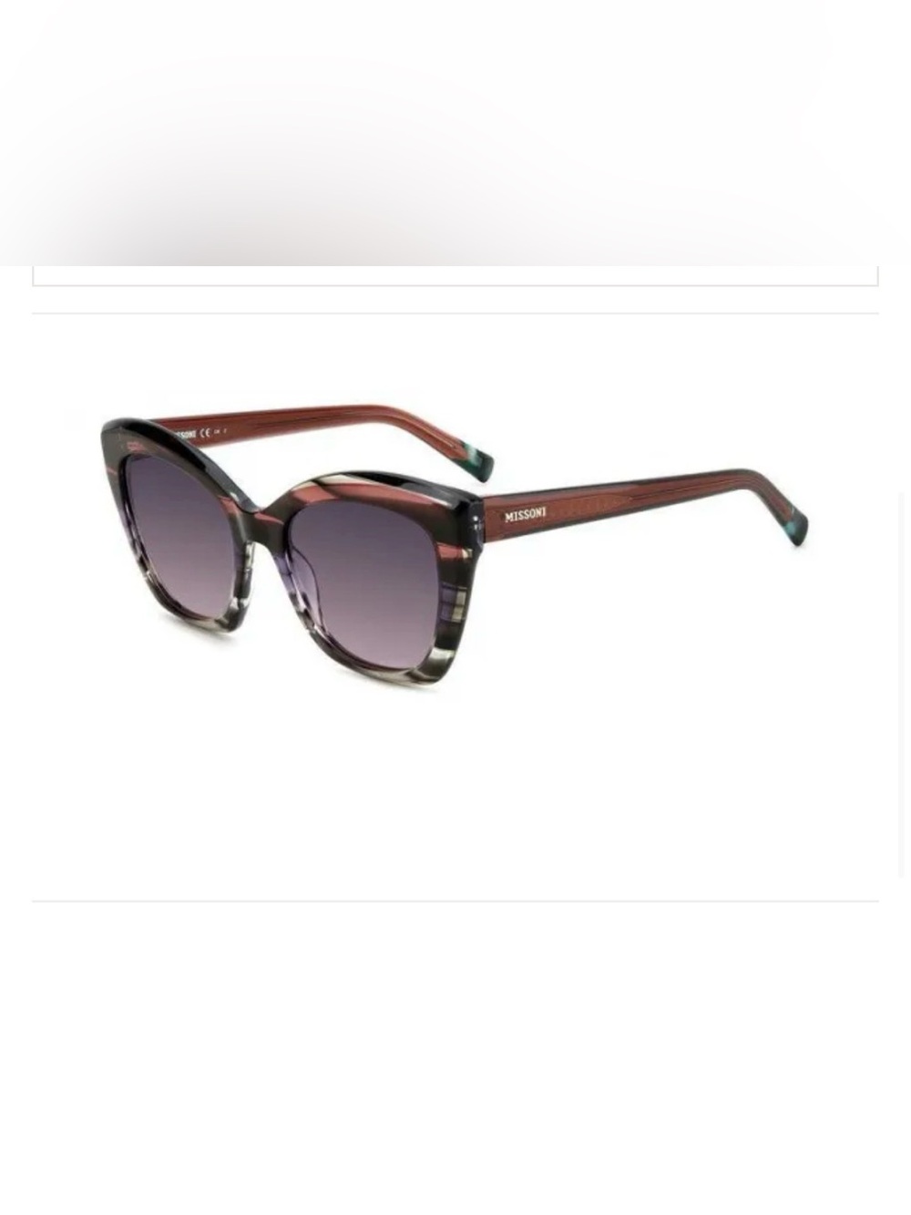Missoni Oversized Cat-Eye Sunglasses with Brown Gradient Lenses